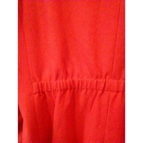 COLDWATER CREEK Women's Single Snap Cotton Blend Blazer Bright Red Lined - 18 - Picture 10 of 11